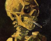 骷髅头在抽烟 - 文森特·威廉·梵高